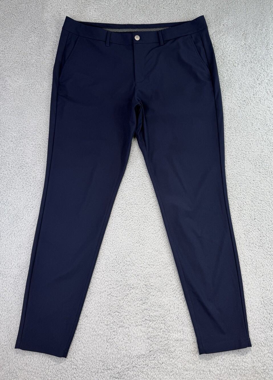 Primo Golf Pants, Men's 38 x 31 Navy 4 Way Stretch Performance